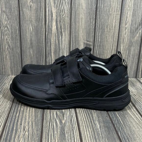 Rockport Men Walking Stability Sneakers Shoes‎ Black Leather Hook & Loop Sz 12W main image 9